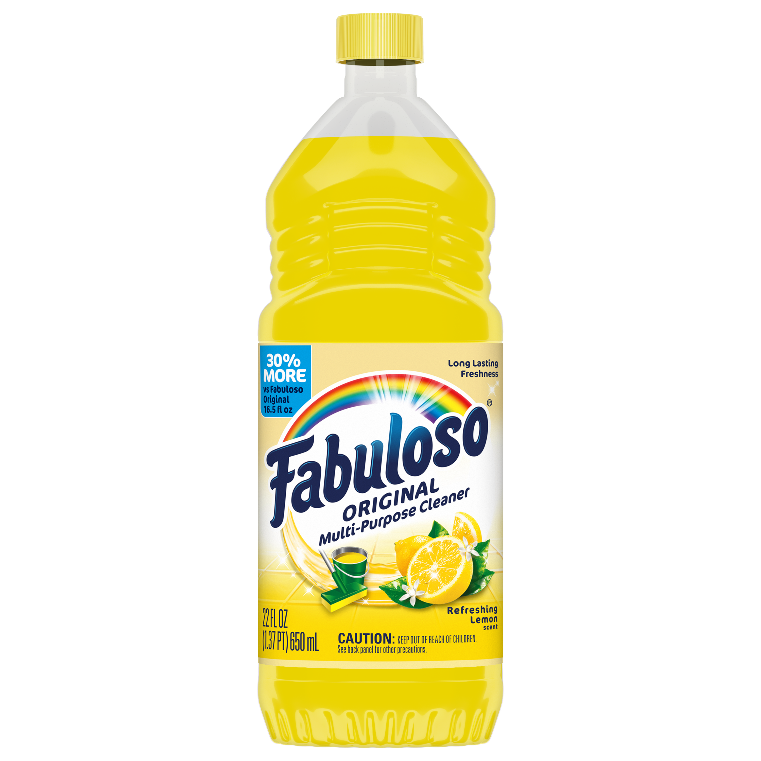 Fresh lemon scented Fabuloso multi-purpose cleaner.