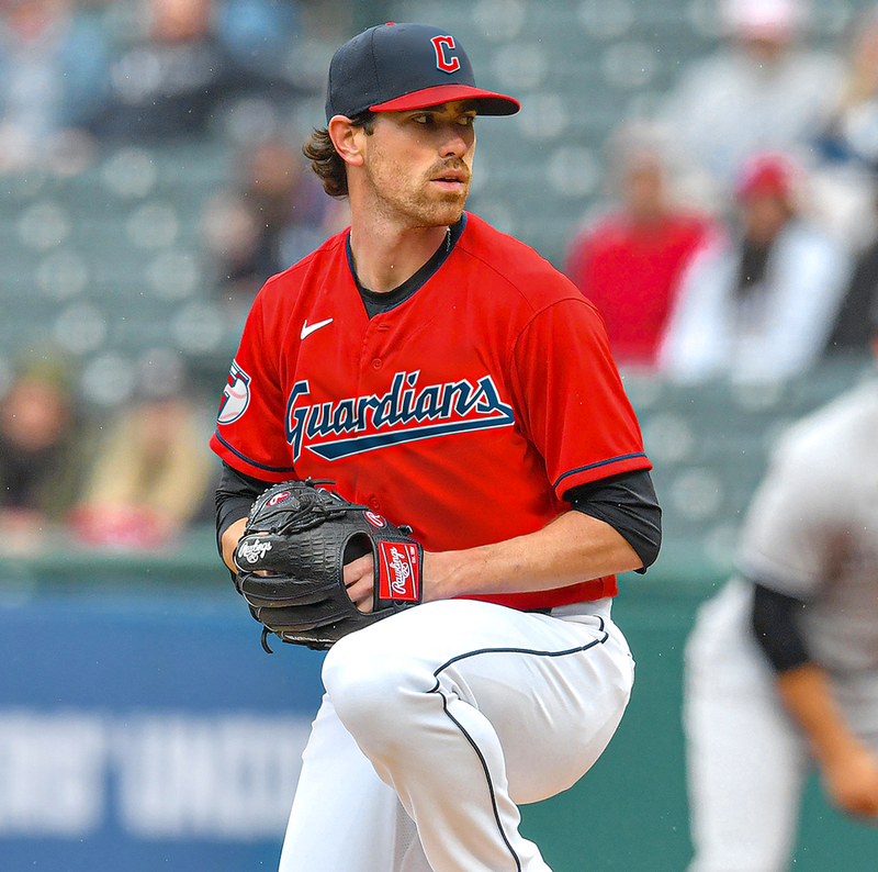 A mockup of the Cleveland Guardians alternate red uniform