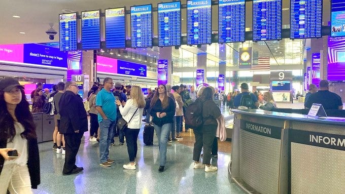 Baggage claim at Reid International Airport
