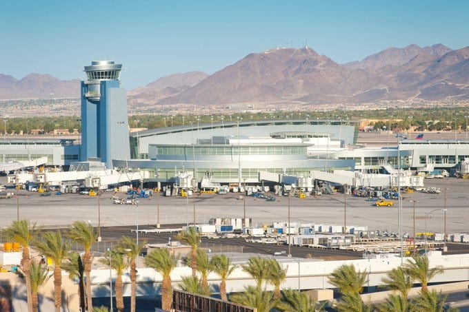 Exterior view of Reid International Airport