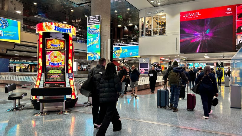 The T-1 baggage claim area at Reid International Airport