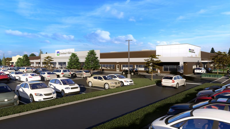 Artist rendering of the future Cleveland Clinic Middleburg Heights Family Health Center (Courtesy of Cleveland Clinic and Makovich & Pusti Architects)