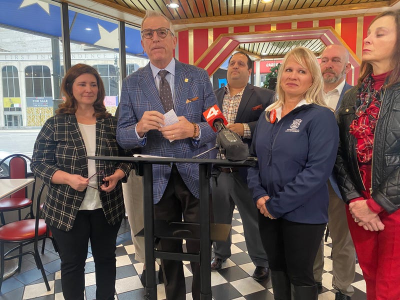 Michigan Republican Representatives speak at American Coney Island in Detroit
