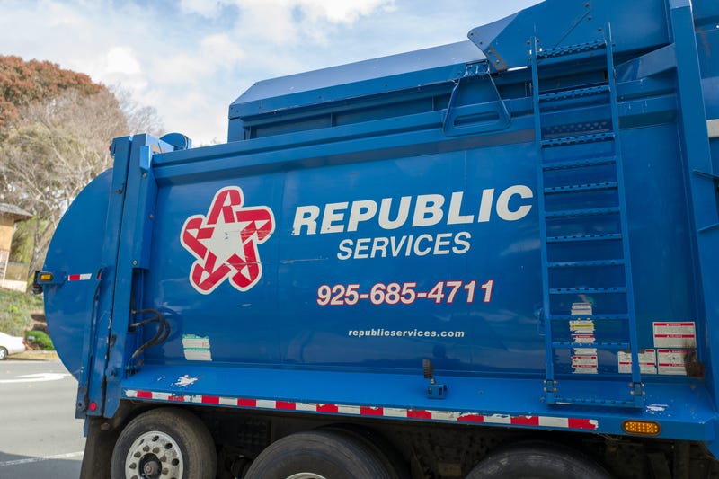 A Republic Services trash truck