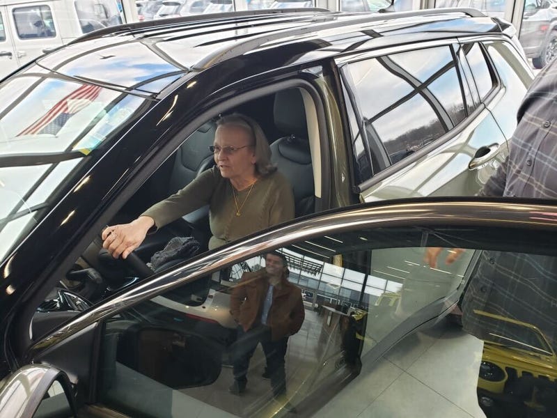 Dianne Gordon in her new Jeep Compass
