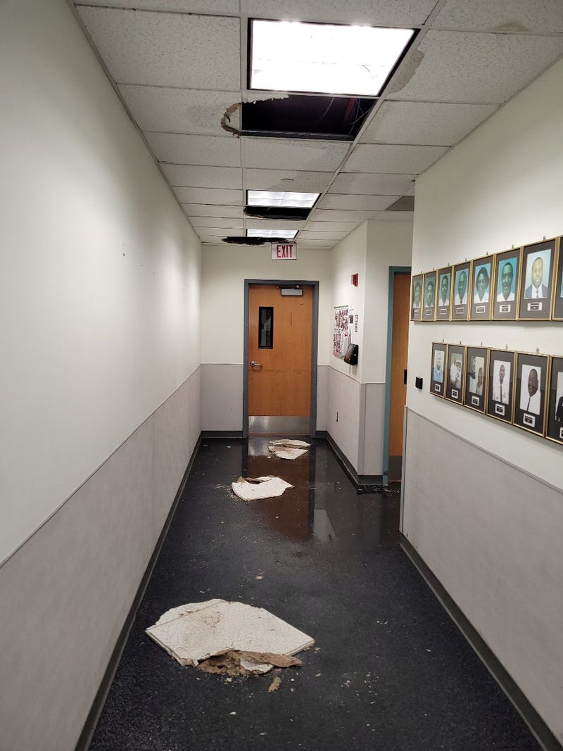 Water damage at the St. Louis County Jail