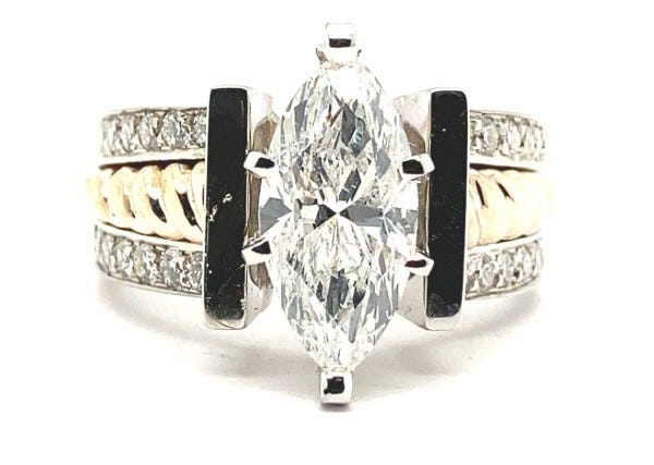 Authorities are searching for a suspect who they say stole two rings from a jewelry store in Monroe on Wednesday afternoon.