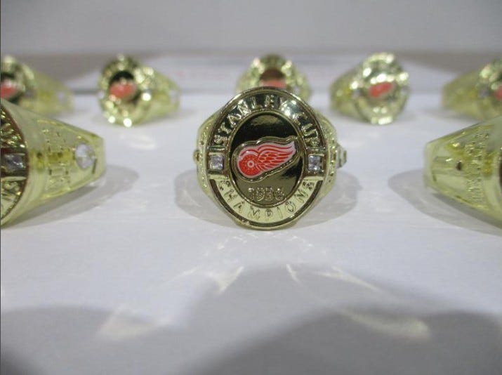 Counterfeit NHL 1936 Detroit Red Wings Stanley Cup rings seized at the Port of Champlain, N.Y.