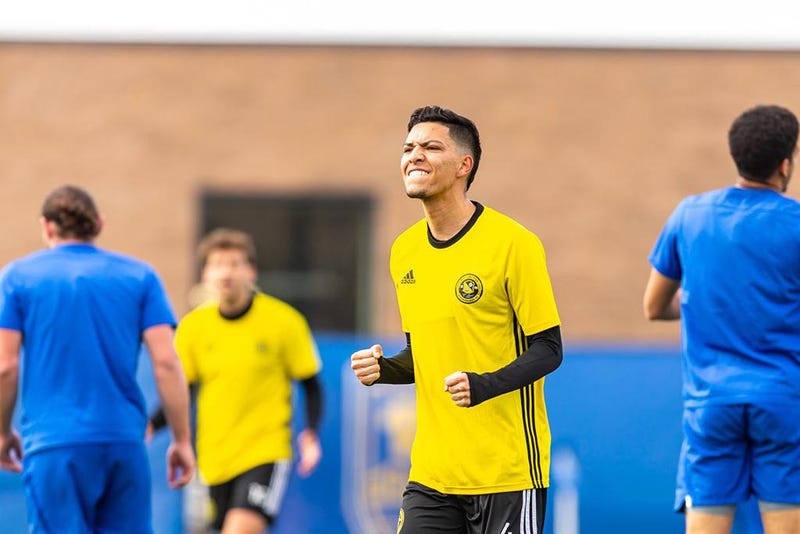 Riverhounds player celebrating
