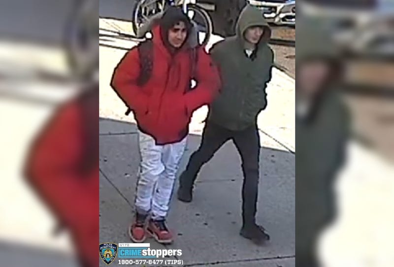 Police are searching for two suspects in the violent robbery of a boy in Forest Hills last month