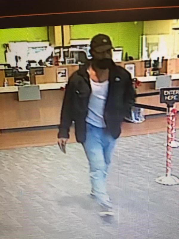 Search on for bank robbery suspect