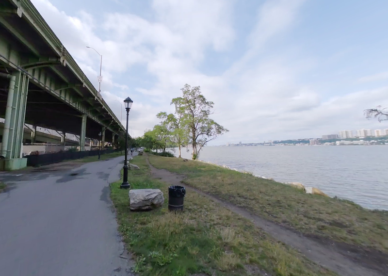 The victim was attacked along the water at West 158th Street in Washington Heights, police said