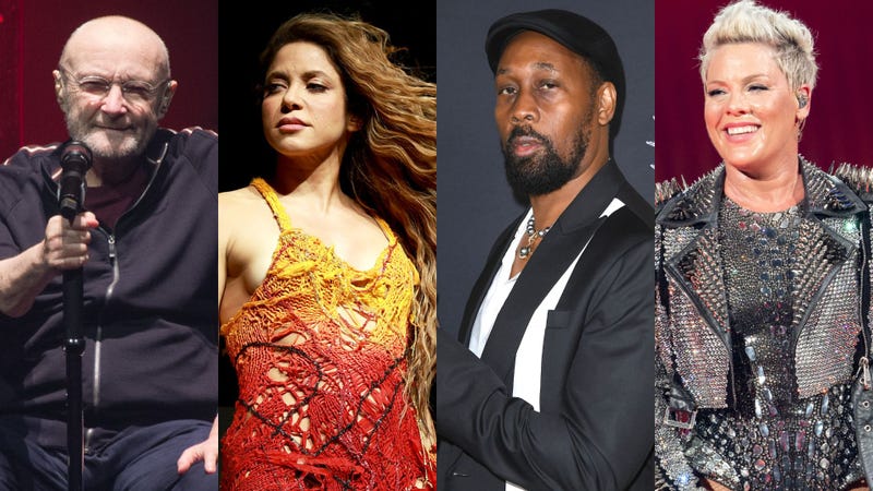 Phil Collins, Shakira, RZA, and P!NK