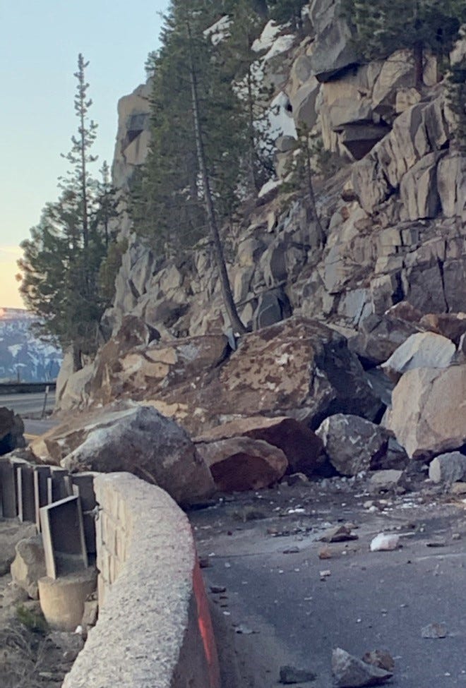 It's not clear what led to the rockslide.
