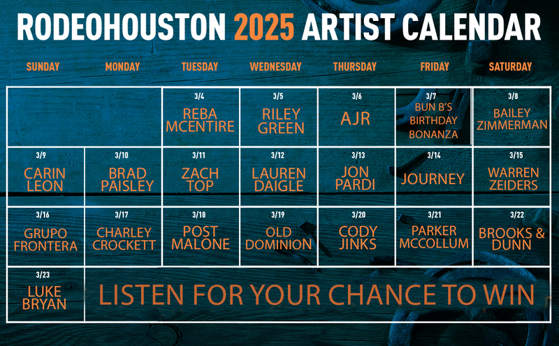 2025 RodeoHouston Artist Lineup