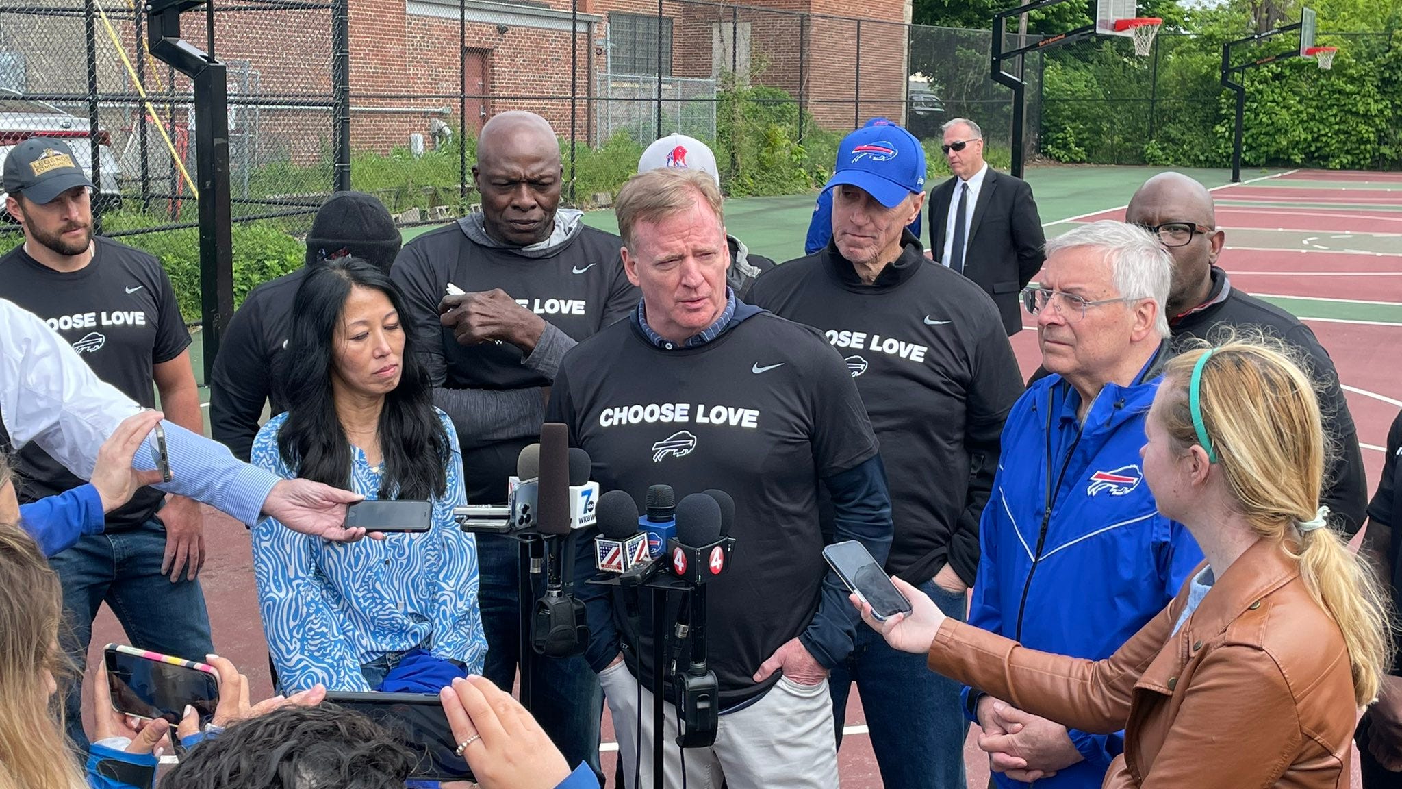 Pegulas, Goodell and Buffalo sports legends join community effort in shootings aftermath