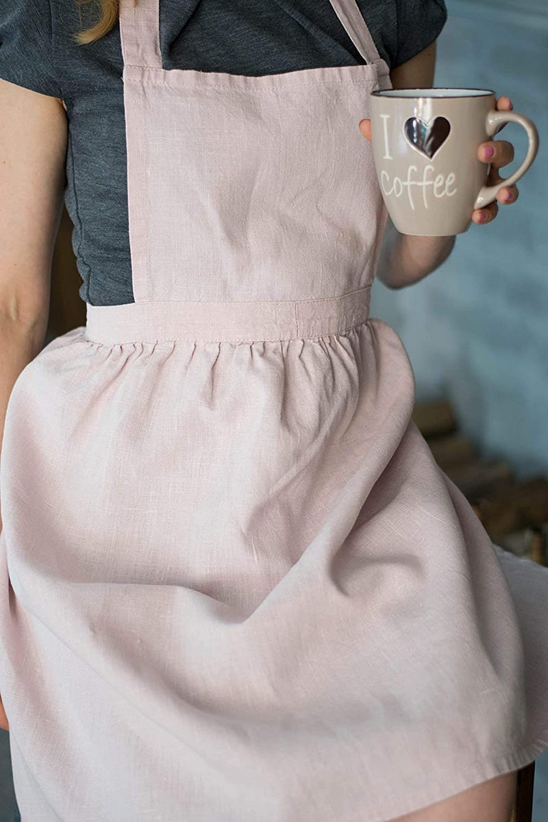 Romantic Pleated Linen Apron
