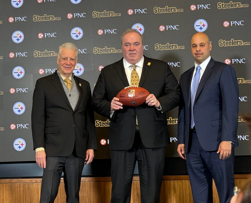 Mike McCarthy Art Rooney Omar Khan at news conference