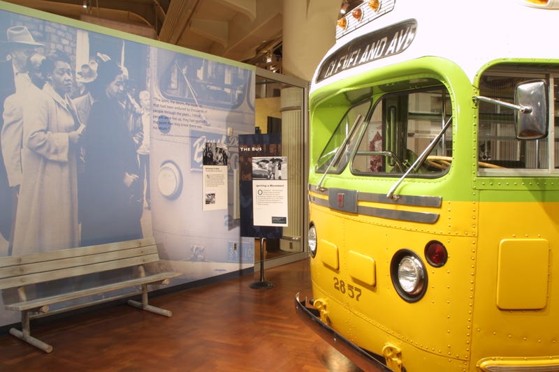 The Rosa Parks bus inside The Henry Ford