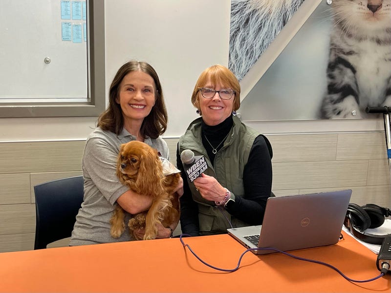 'Rosebud' with her owner Sue Gibson of Orchard Park at the SPCA Serving Erie County Radiothon