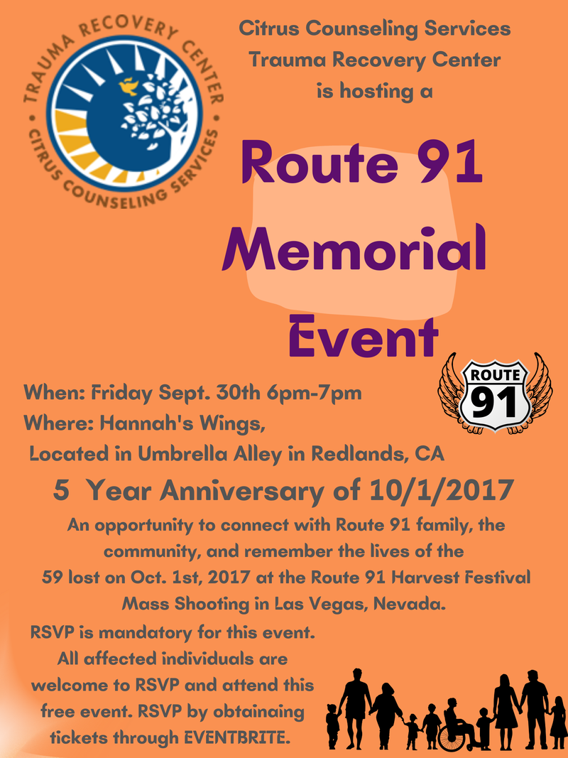 Route 91 Memorial Event flyer