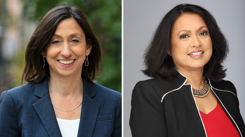 Rue Landau (left) and Nina Ahmad