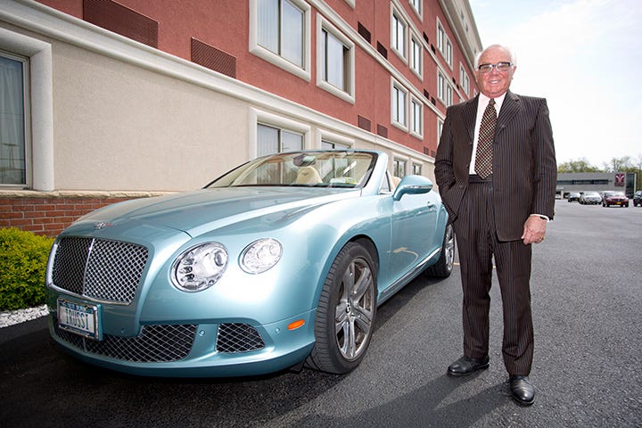 Russ Salvatore's Bentley was stolen in Lancaster and found in Buffalo.