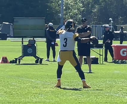 Russell Wilson in practice