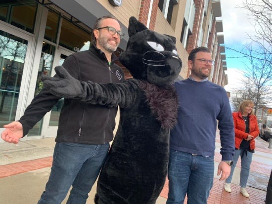 HopCat management and HopCat mascot Brewce