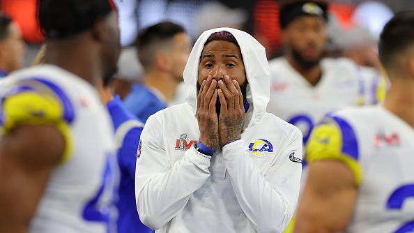 Odell Beckham Jr. in tears after becoming Super Bowl champion