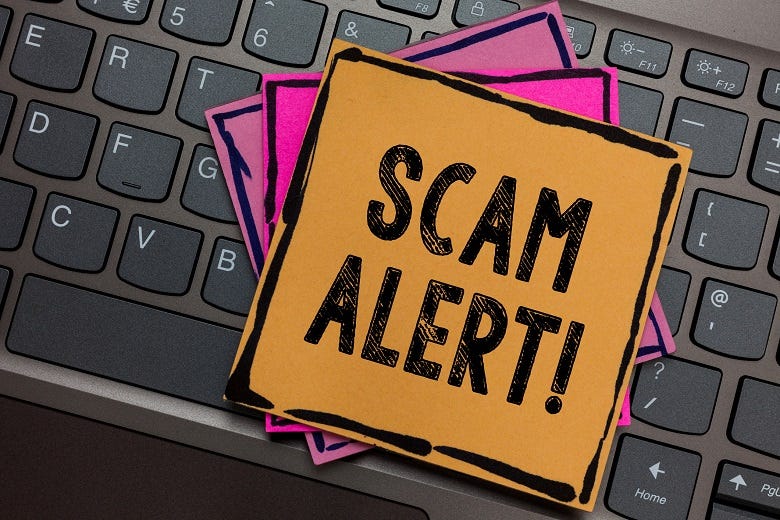 scam alert graphic