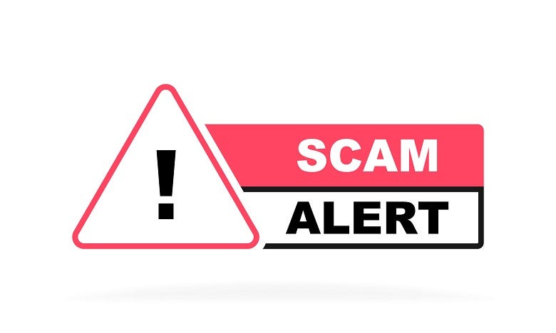 scam alert graphic