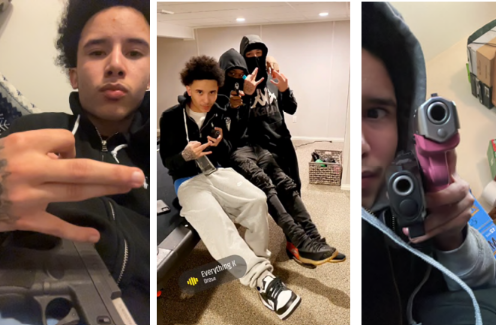 Photos in the case of People v. Jasheme Fearon et. al., presented by the Suffolk County District Attorney on Wednesday, May 1, 2025. Twenty-eight gang members from the MBF and the "9-Trey" Bloods gangs were indicted for various crimes across Long Island.