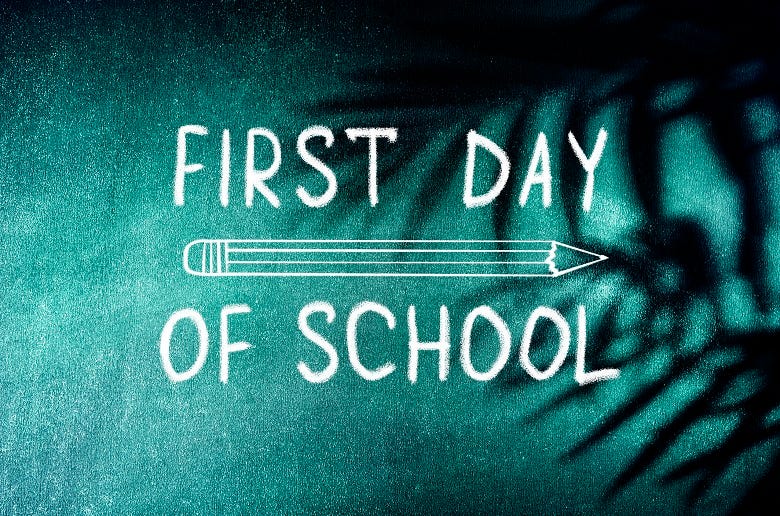 first day of school graphic