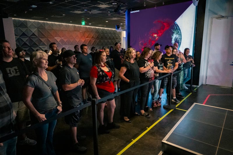 Shinedown performs at the ALT 103/7 Showroom