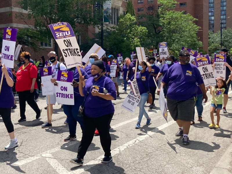 More than 2,000 Cook County employees strike for third day