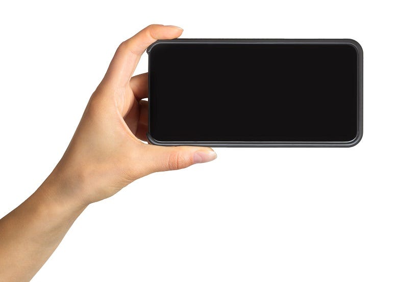 Handing holding cellphone