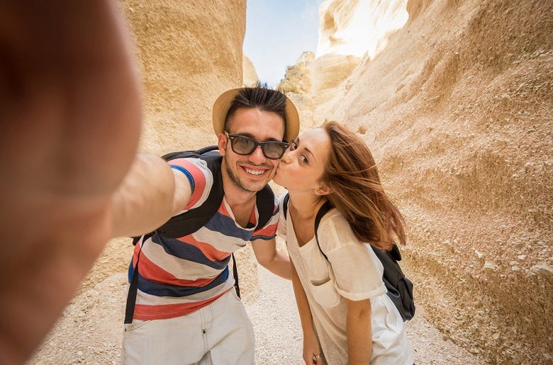 Taking a selfie