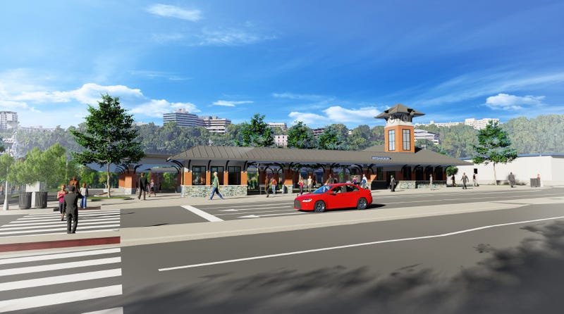 A rendering of the expanded Wissahickon Transportation Center