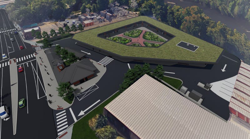 A rendering of the expanded Wissahickon Transportation Center