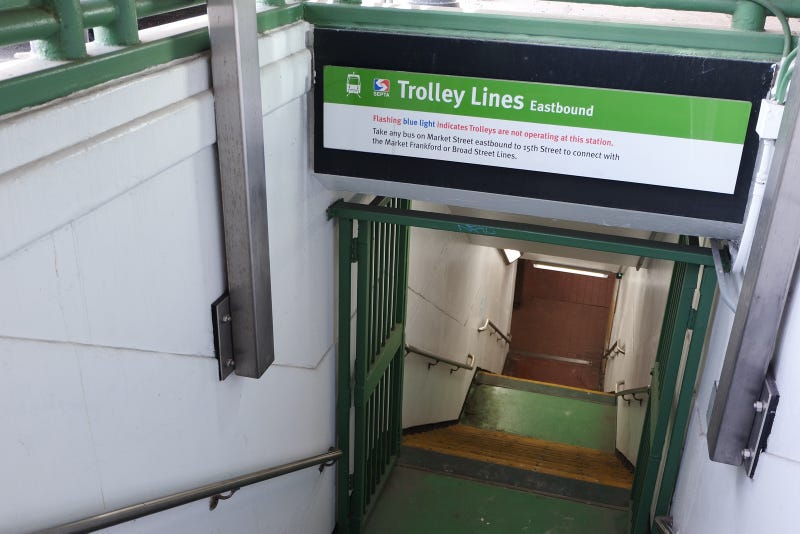 SEPTA trolley line entrance