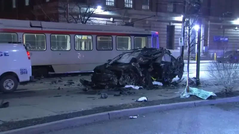 deadly trolley crash scene