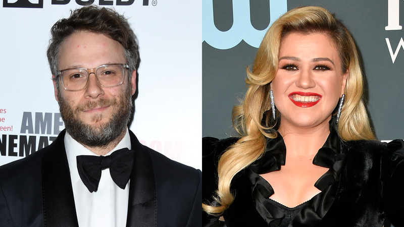 Seth Rogen and Kelly Clarkson 