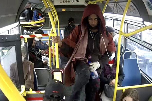 San Francisco police have released surveillance footage of a man who kicked an elderly woman on a Muni bus earlier this month.