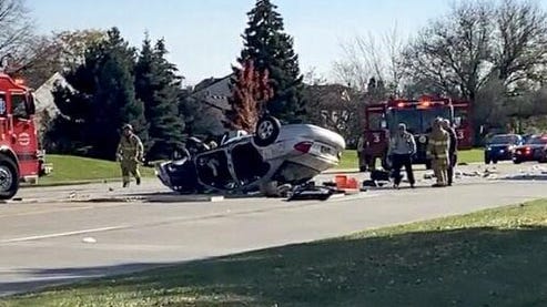 Woman seriously injured in head-on, rollover crash in Sterling Heights: police