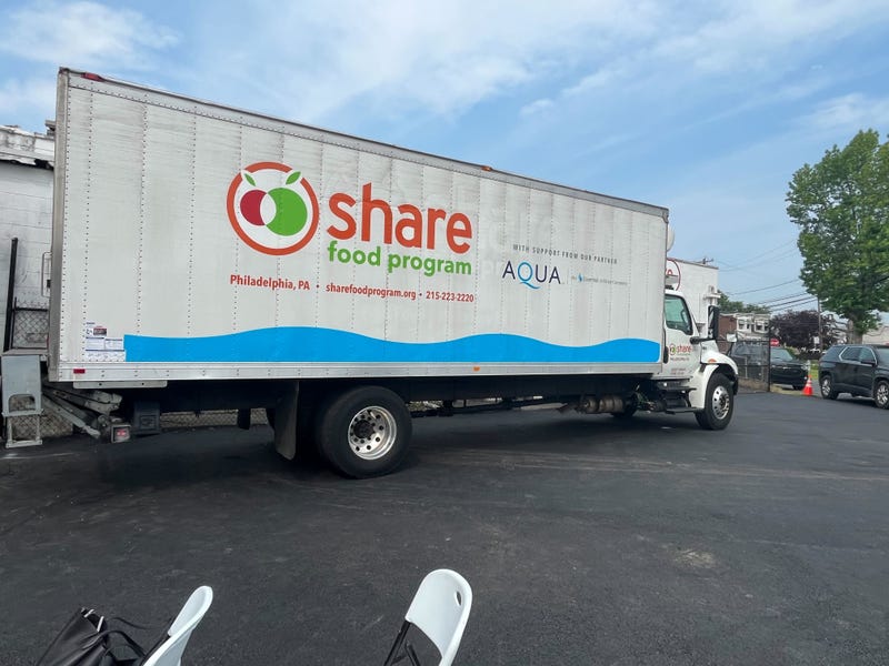 A Share Food Program truck outside the new warehouse in Delaware County on Thursday, June 5, 2025.