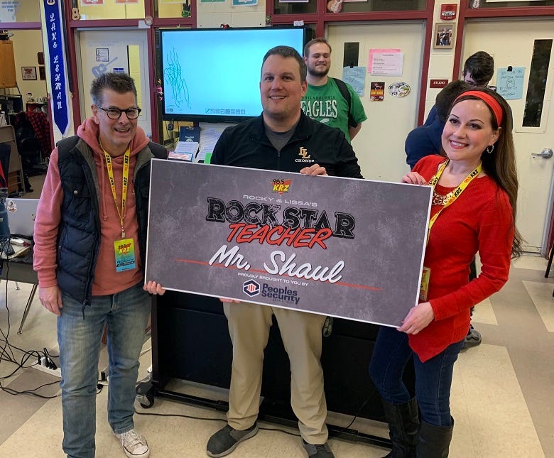 Rocky & Lissa with Mr. Shaul 