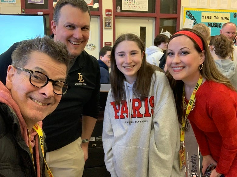 Rocky & Lissa with Mr. Shaul and student Ariana 