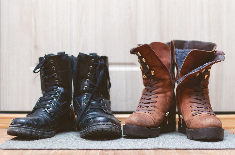 Shoes at front door