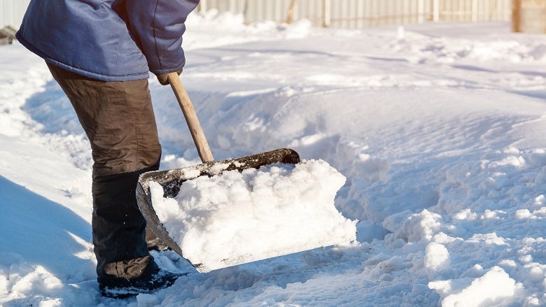 Shoveling snow
